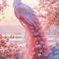 5D DIY Pink Peacock Diamond Painting