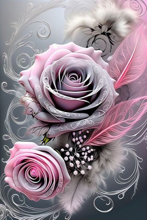 Pink Rose 5D DIY Diamond Painting