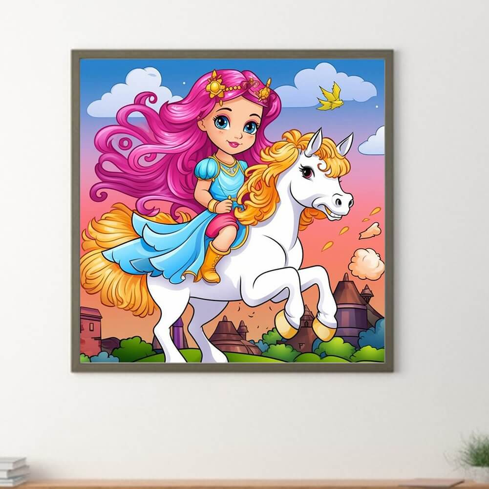 Princess Ride Hores 5D DIY Diamond Painting Kit