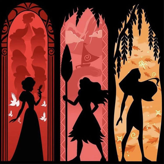 5D DIY Diamond Painting Kit - Full Round / Square - Princess Silhouette