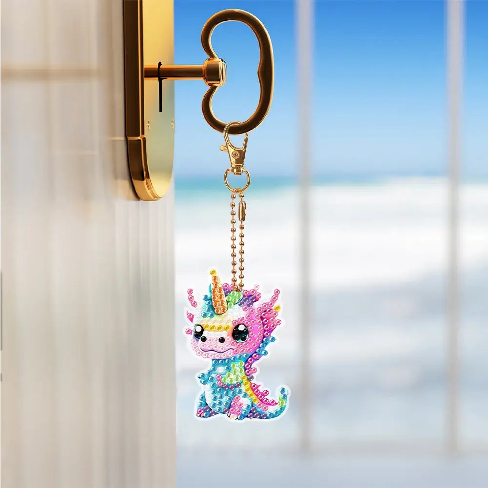 5pcs Pterosaur Baby DIY Diamond Painting Keychains
