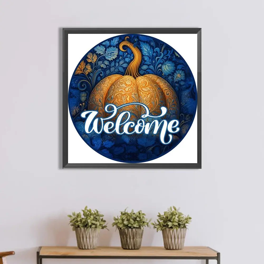 Pumpkin Welcome Full Round / Square Diamond Painting kit