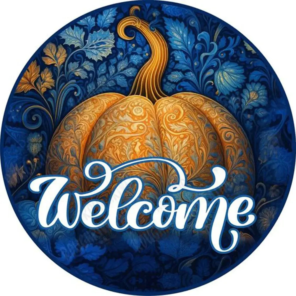 Pumpkin Welcome Full Round / Square Diamond Painting