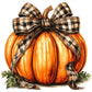 pumpkin with bow diamond art