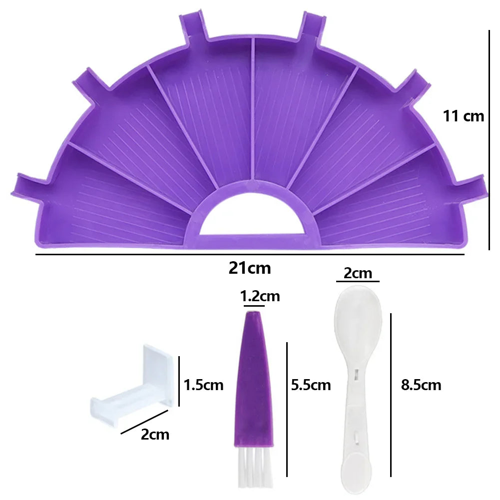 9pcs DIY Diamond Painting Tools Beads Storage Tray Kit Size