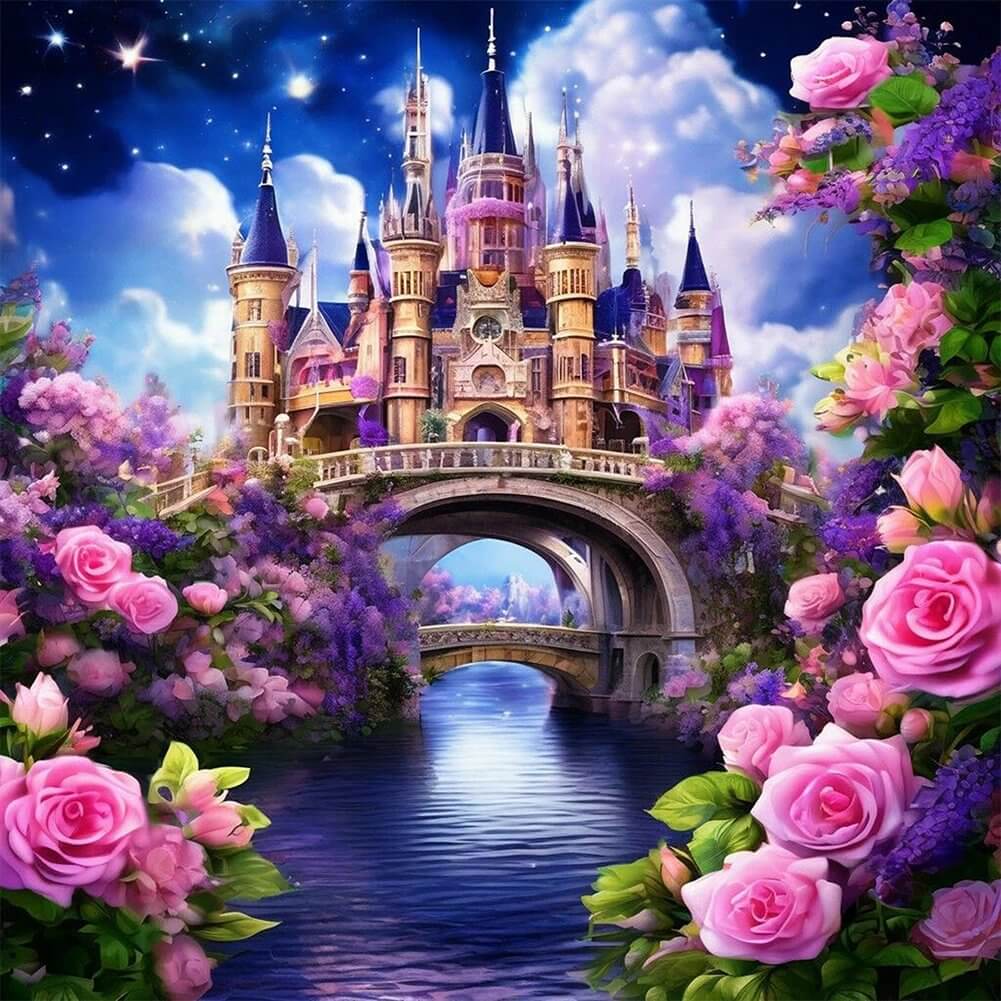 Purple Castle 5D DIY Diamond Painting
