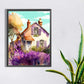 Diamond Painting - Full Round / Square - Girl In Purple Dress & Lavender Cabin