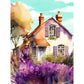 purple diamond painting girl & Lavender Cabin