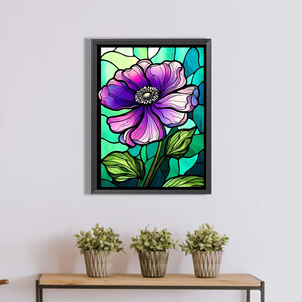 purple flower diamond painitng kit