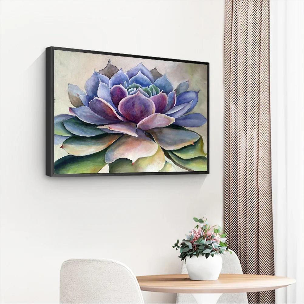 Diamond Painting - Full Round / Square - Purple Succulent