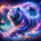 5D DIY Diamond Painting Kit - Full Round / Square - Purple Tiger