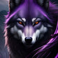 Purple Wolf Diamond Painting Kit