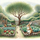 5D DIY Diamond Painting - Full Round / Square - Rabbit In Yard