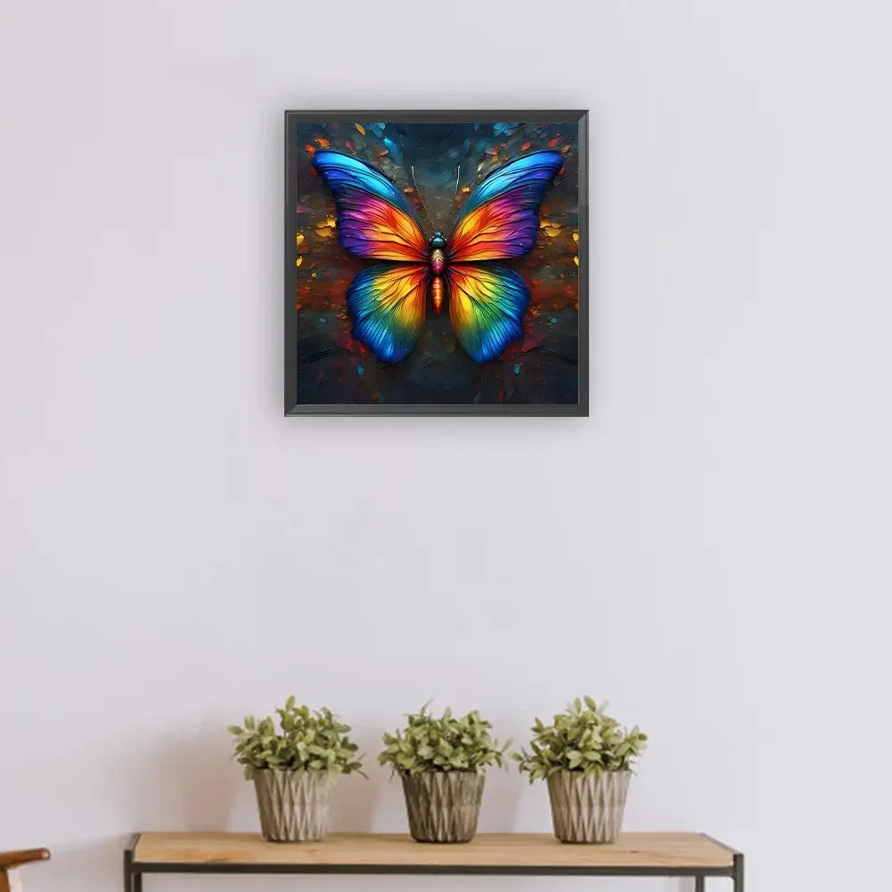 5D DIY Rainbow Butterfly Diamond Painting