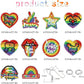 10 Pairs DIY Rainbow Diamond Painting Earrings Sizes