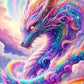 DIY Diamond Painting Kit - Full Round / Square - Rainbow Dragon