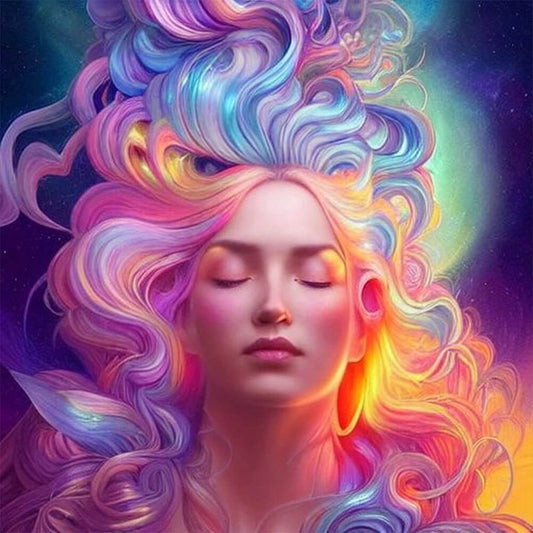 5D DIY Diamond Painting Kit - Full Round / Square - Rainbow Goddess