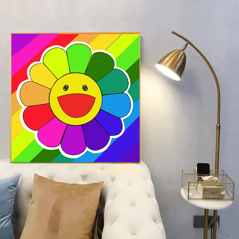 rainbow sunflower diamond art kit