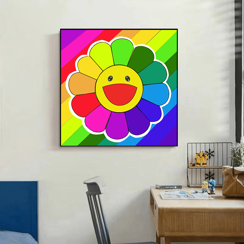 rainbow sunflower diamond art