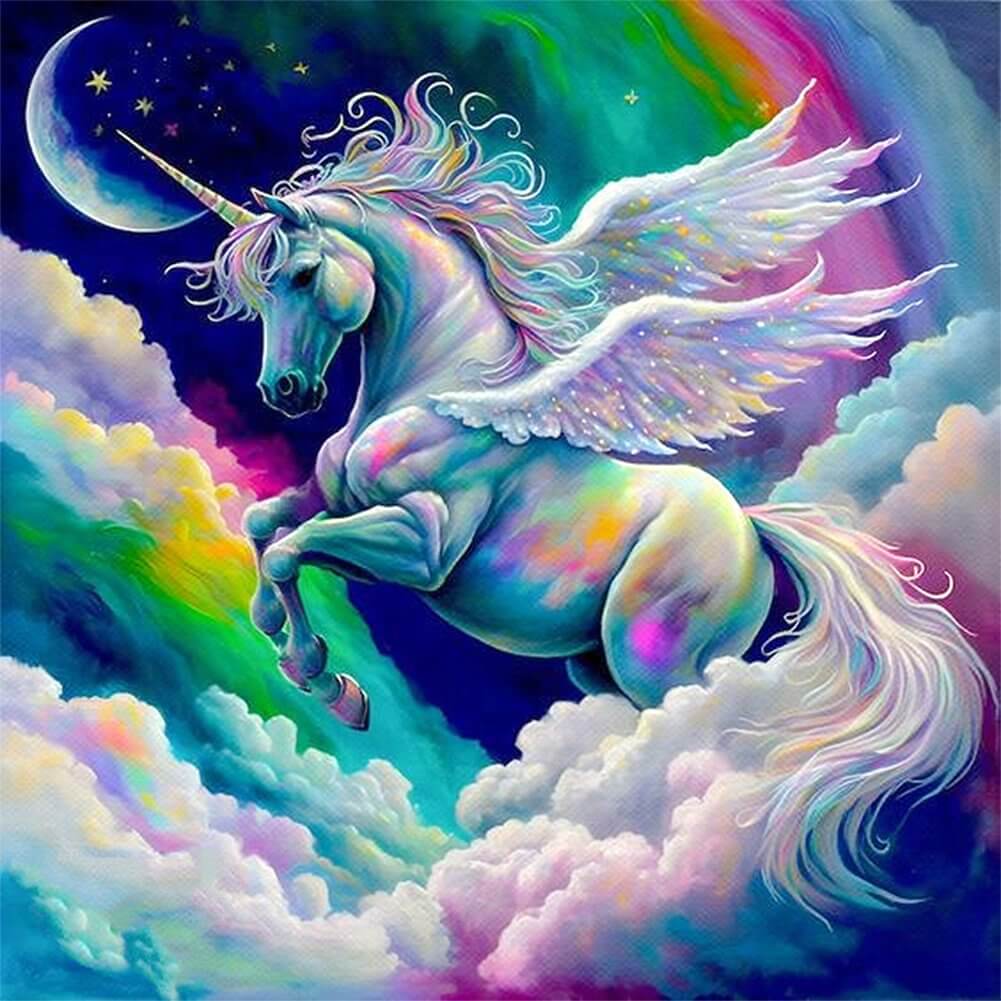 5D DIY Diamond Painting Kit - Full Round / Square - Rainbow Unicorn