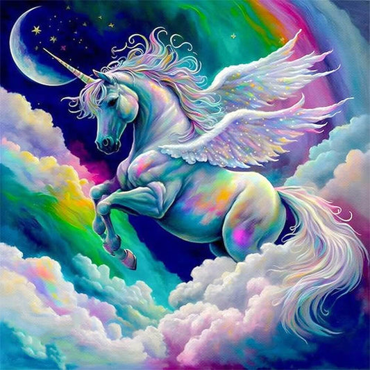 5D DIY Diamond Painting Kit - Full Round / Square - Rainbow Unicorn