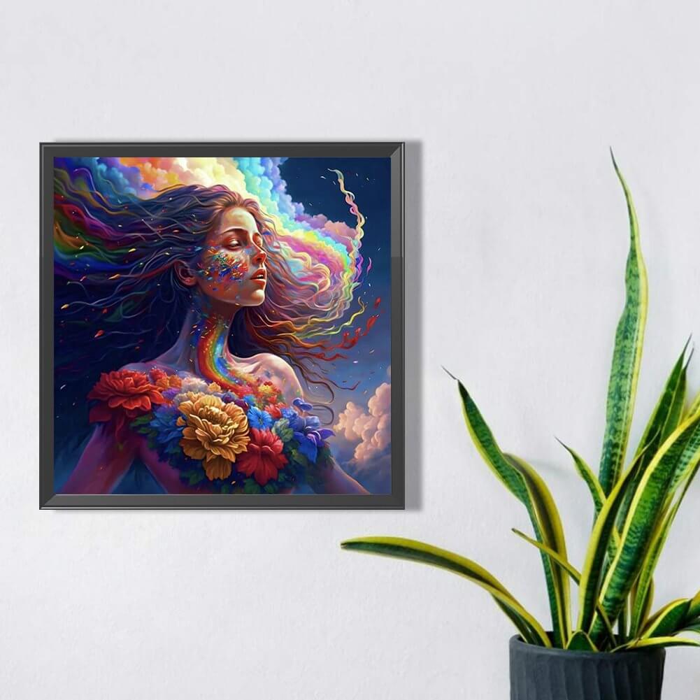rainbow woman diamond art kit