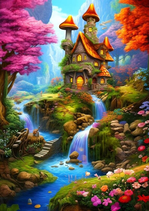 Stream House 5D DIY Diamond Painting