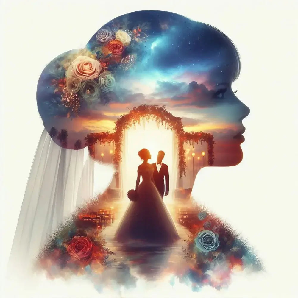 Romantic Wedding Silhouette Diamond Painting