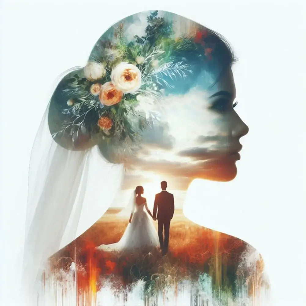 Wedding Silhouette Diamond Painting Kit