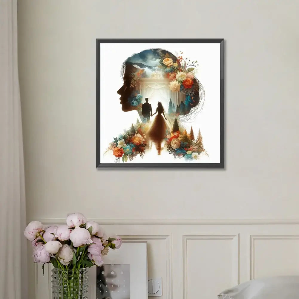 Wedding Silhouette Diamond art painting Kit
