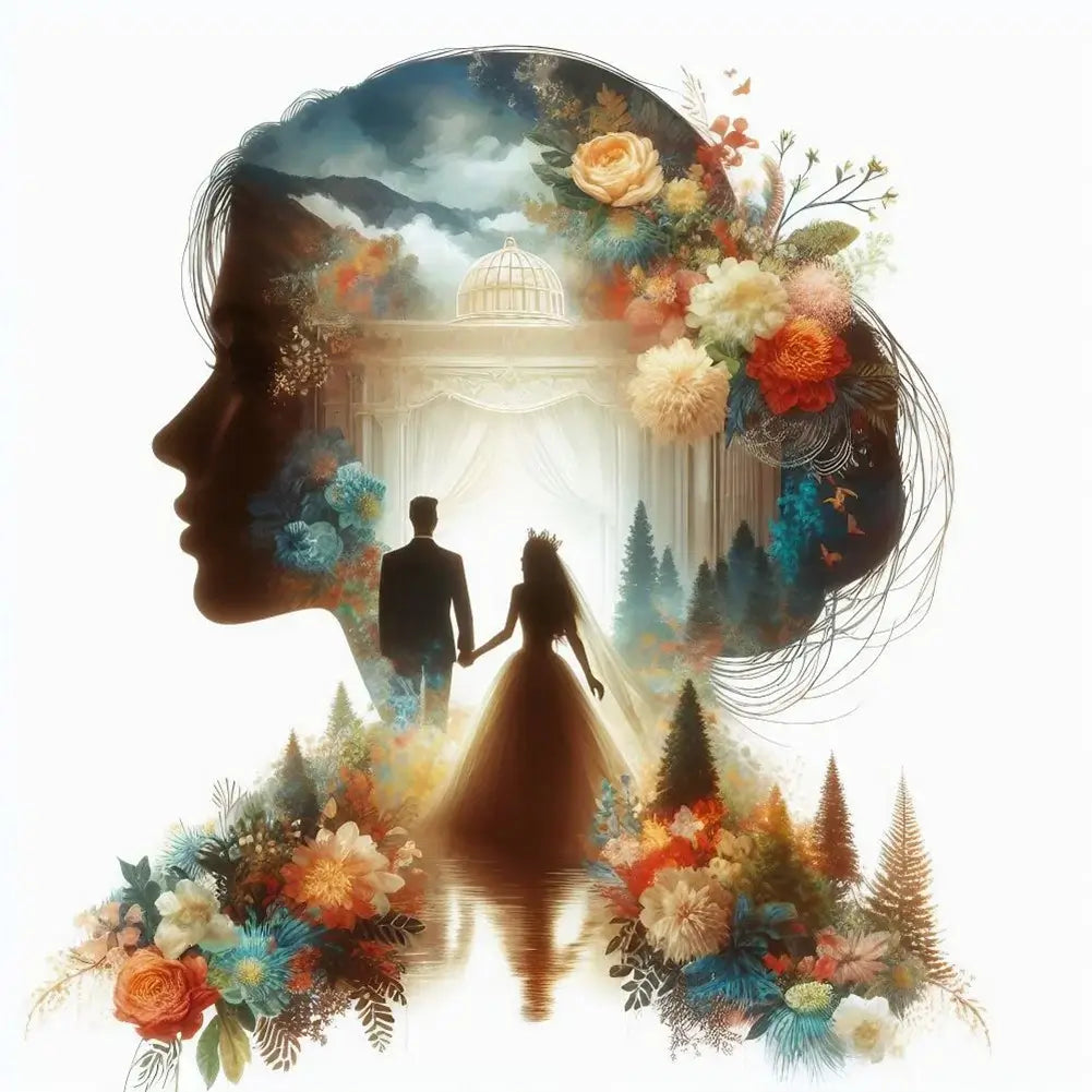 Wedding Silhouette Diamond art painting