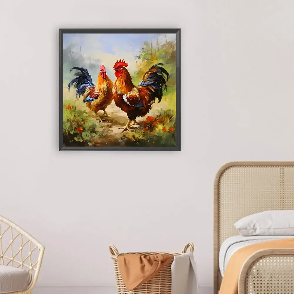 5D DIY Diamond Painting - Full Round / Square - Countryside Roosters