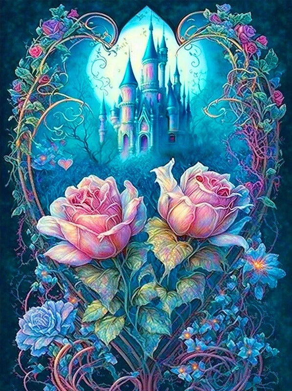 Rose Castle 5D DIY Diamond Painting