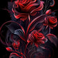 Rose Flower In Dark Diamond Painting