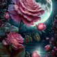 Moon Night Rose Flower Diamond Art