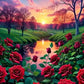 Rose Landscape Diamond Painting