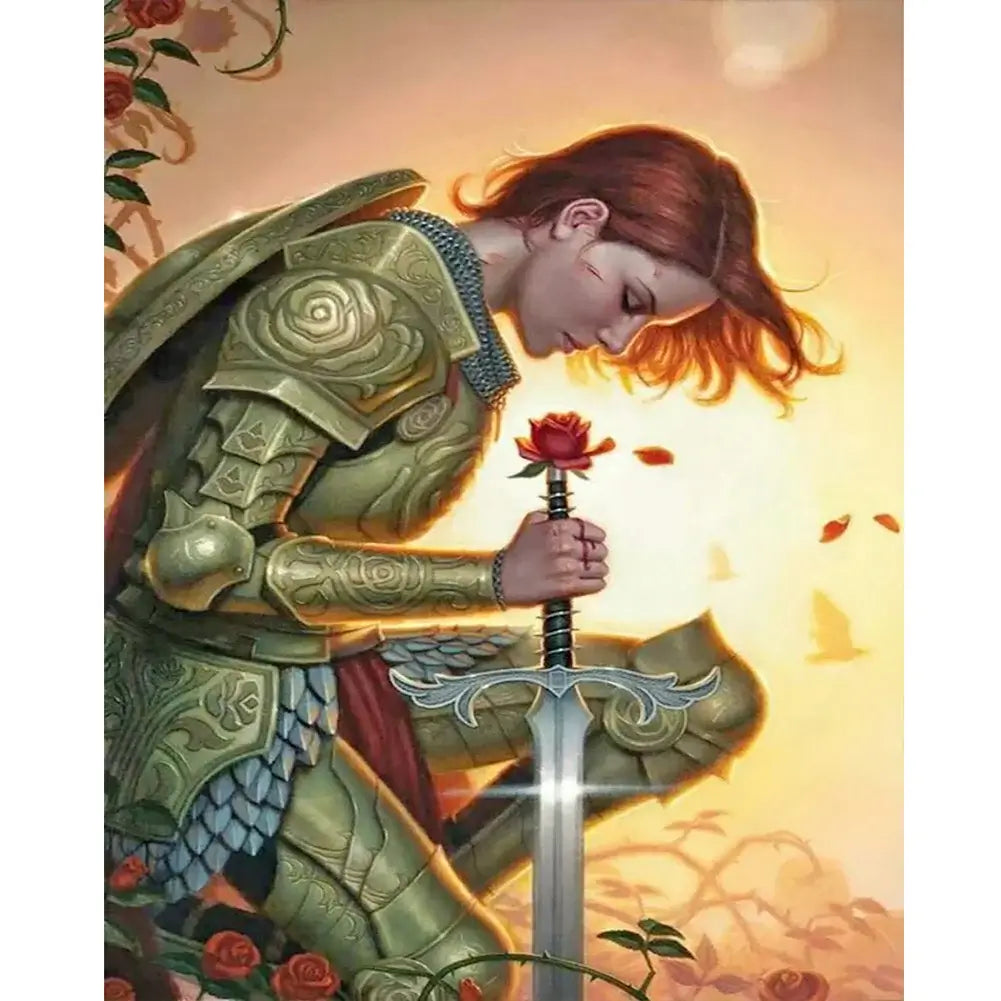 5D DIY Diamond Painting Kit - Full Round / Square - Rose Warrior