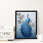 peacock diamond painting kit round rhinestones