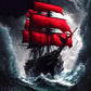 Sailboat In Storm diamond painting