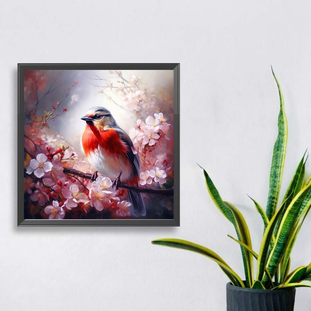 sakura bird diamond embroidery kit
