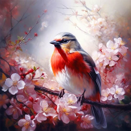 sakura bird diamond embroidery