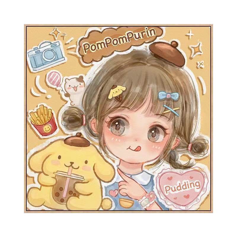Japanese anime girl diamond painting kit