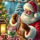DIY Merry Christmas Diamond Painting Kit - Full Round / Square - Santa Claus D