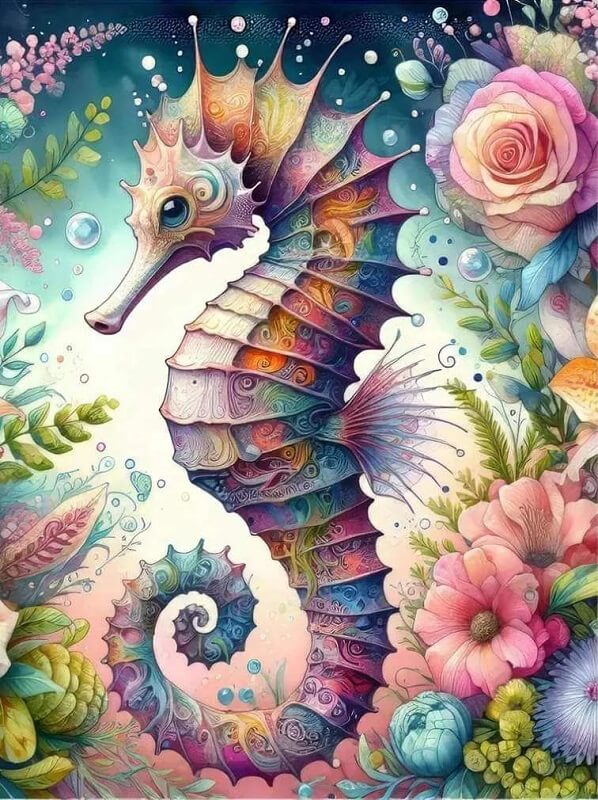 Seahorse diamond painting Kit