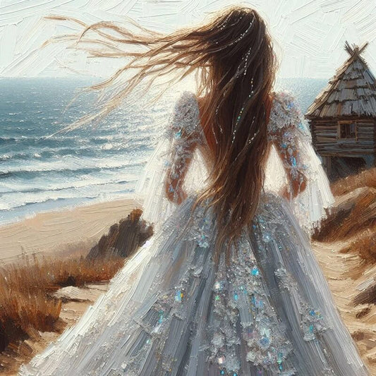 5D DIY Seaside Bride Diamond Painting