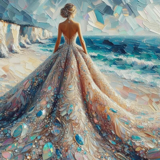 DIY Seaside Bride Diamond Art