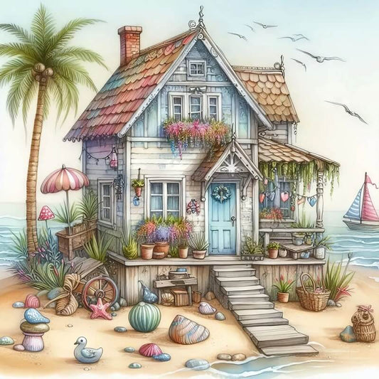 Seaside House Diamond Painting