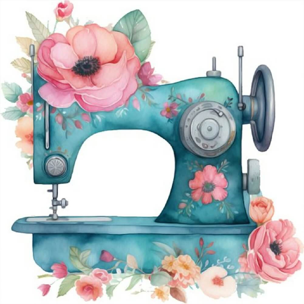 Diamond Painting - Full Round / Square - Sewing Machine B