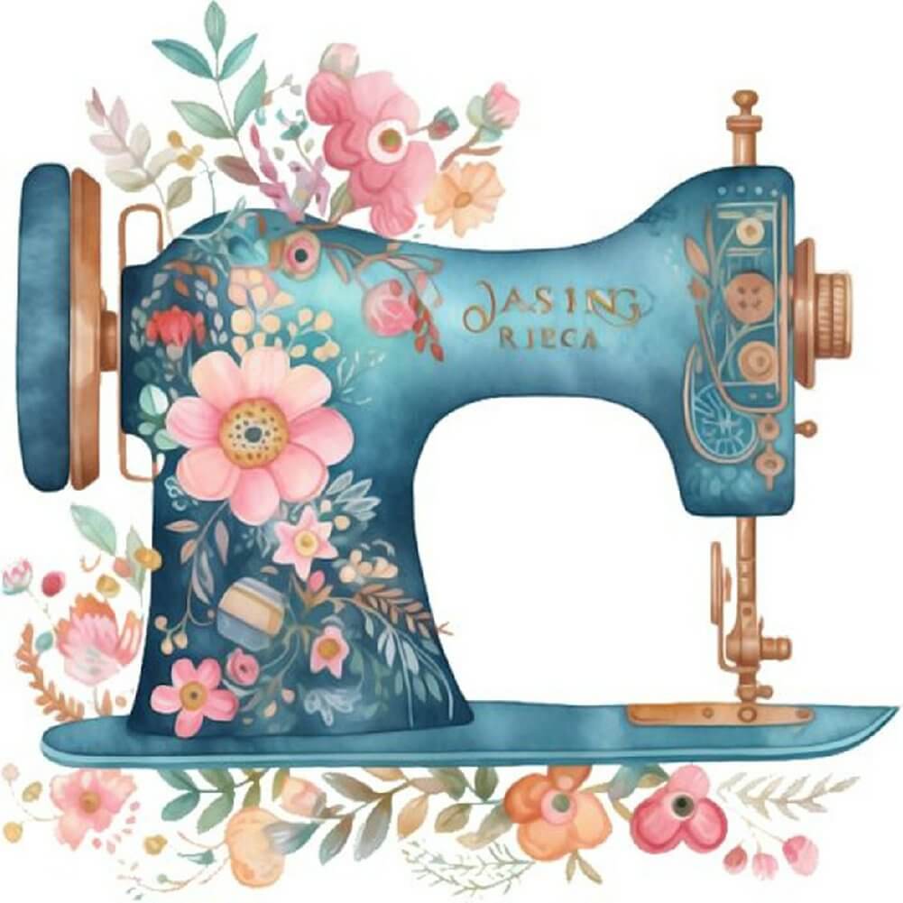 Diamond Painting - Full Round / Square - Sewing Machine A