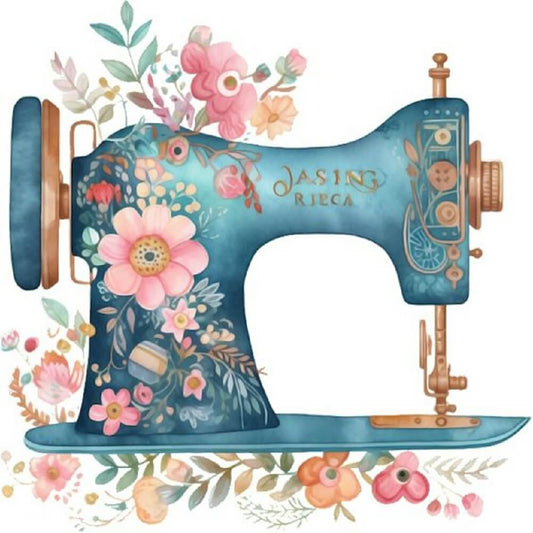 Diamond Painting - Full Round / Square - Sewing Machine A